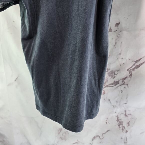 Anthropologie T Shirt Womens XS Grey Mesh Puff Velvet Graham Spencer Scoop - Picture 7 of 12